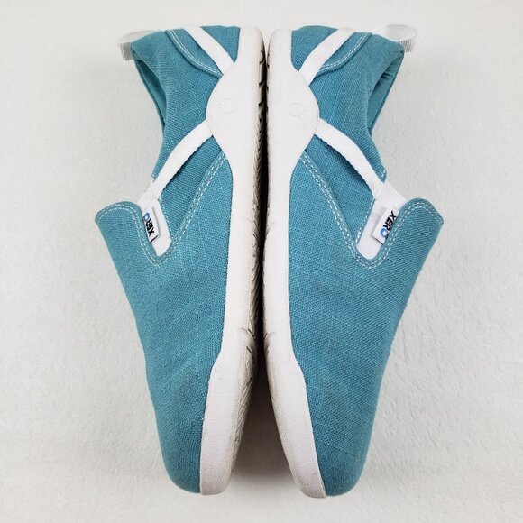 Xero Shoes Aptos Slip On Shoe Women 10 Turquoise Barefoot Minimalist Hemp Casual - Picture 8 of 13